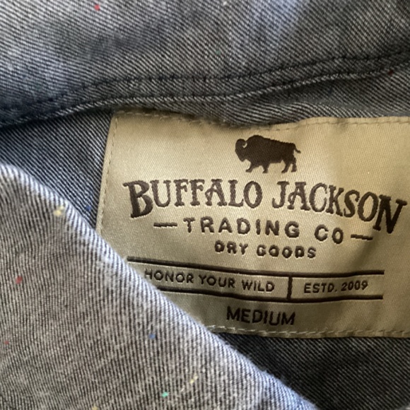 Buffalo Jackson Trading Co. Brand New Men’s button down Shirt 💯 Cotton M - Picture 4 of 4